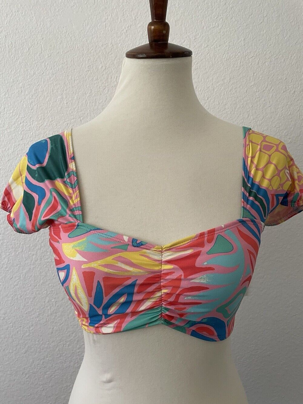 Kenny Flowers Swim Sleeved Bikini Top Colombia Print Swimwear